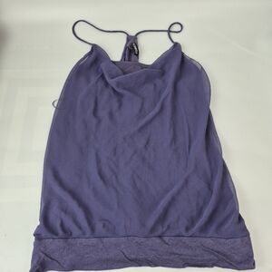 Express Size S / P Racer Back Top Chiffon on Jersey Knit Blouse